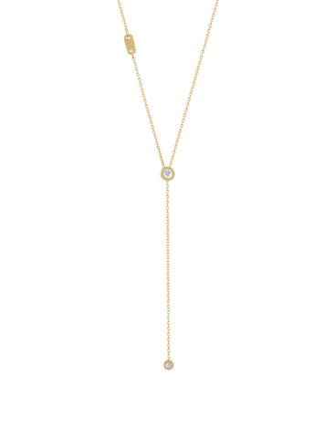 shine on diamond lariat necklace