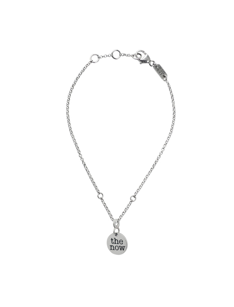 the now full circle bracelet - sterling silver the now circle logo pendant, hand-dipped in 18K gold.