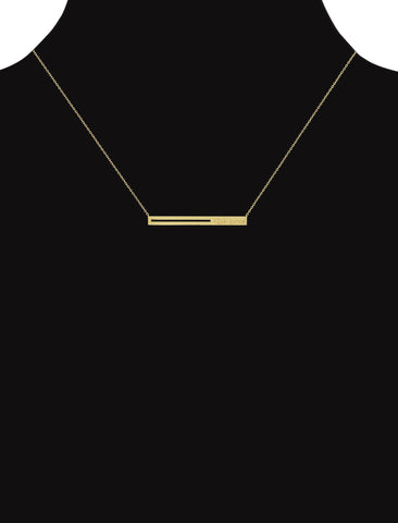 raise the bar horizontal pendant necklace