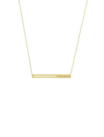 raise the bar horizontal pendant necklace